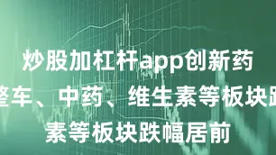 炒股加杠杆app创新药、汽车整车、中药、维生素等板块跌幅居前